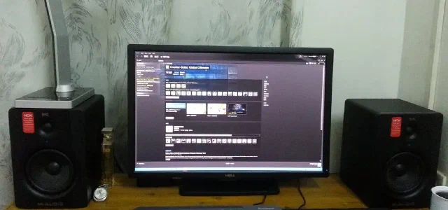 New Speakers Arrived, Desk Getting Increasingly Cramped