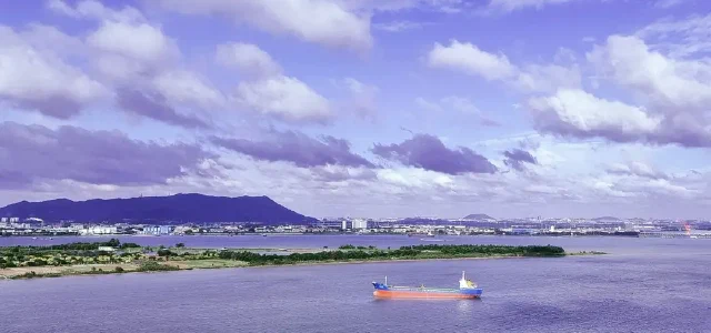 Looking at the Xijiang River from afar